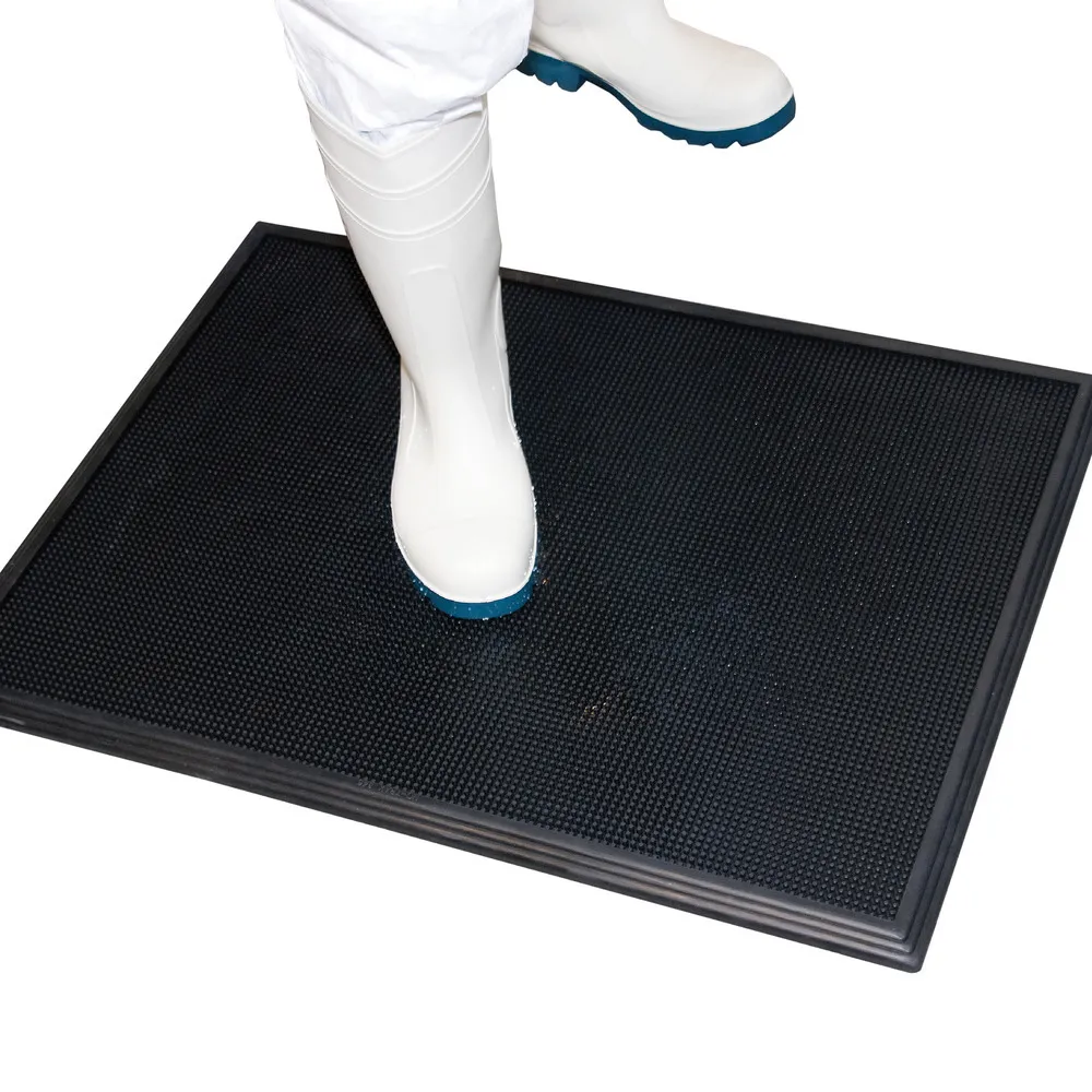 Alfombrilla desinfectante ST 4.6, goma natural, negra, 450x600 mm