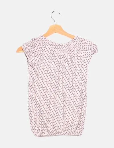 Benetton Vestido gris estampado floral