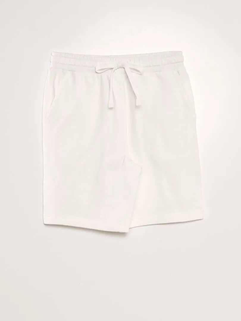 Bermudas finas de chándal - BLANCO