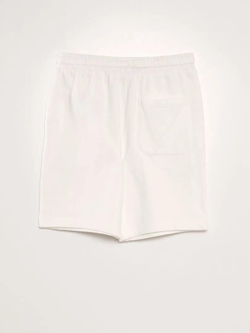 Bermudas finas de chándal - BLANCO