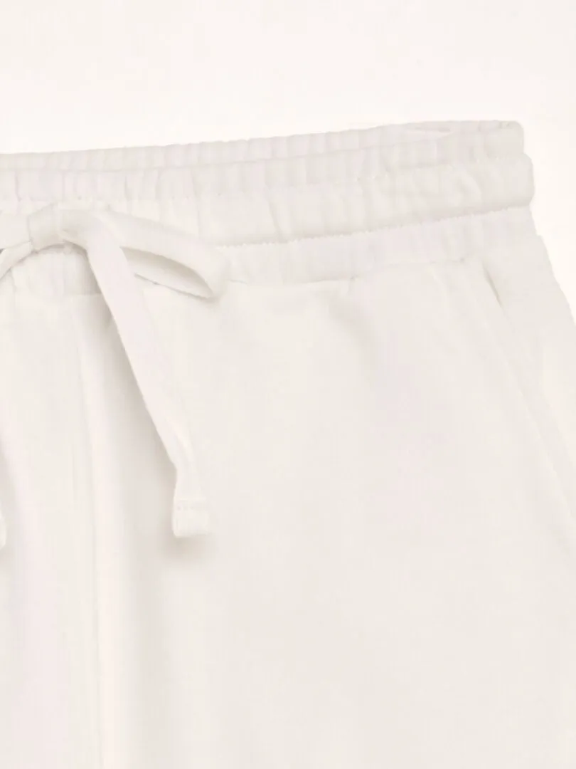 Bermudas finas de chándal - BLANCO