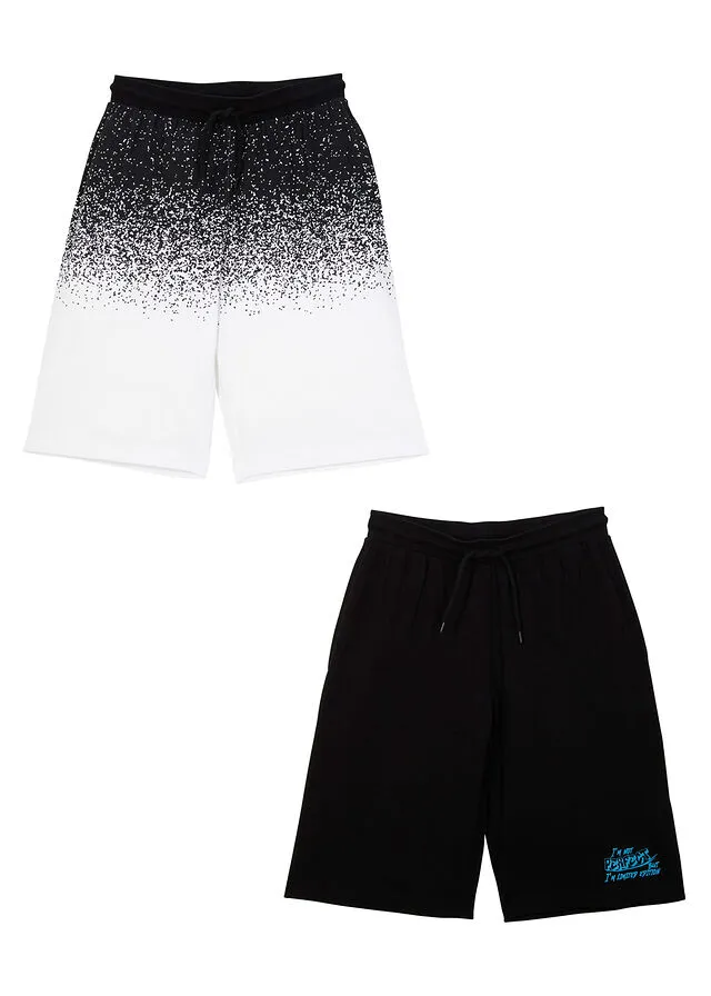 Bermudas para niños (2 unidades) Negro estampado