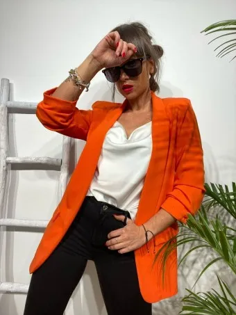 Blazer Frunces BIANCA Naranja Pumkin