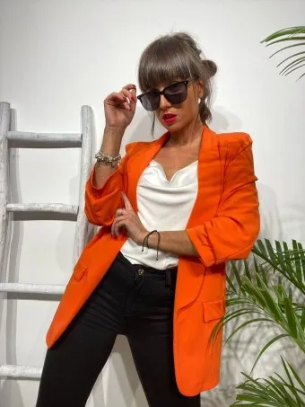 Blazer Frunces BIANCA Naranja Pumkin