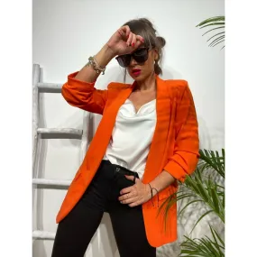 Blazer Frunces BIANCA Naranja Pumkin