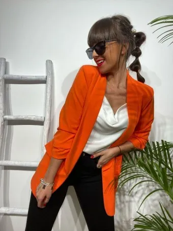 Blazer Frunces BIANCA Naranja Pumkin