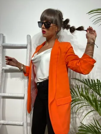 Blazer Frunces BIANCA Naranja Pumkin