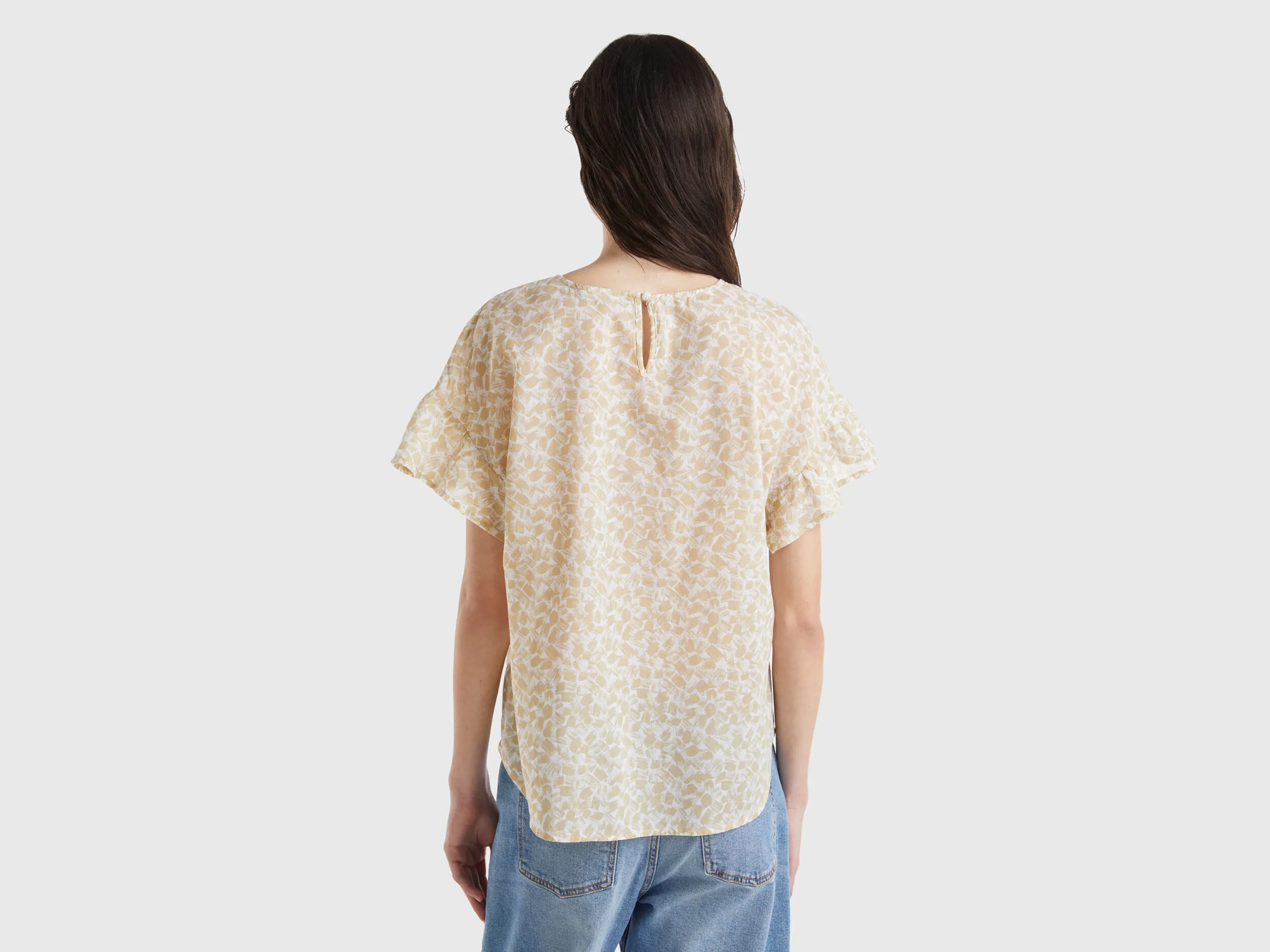 Blusa estampada de algodón ligero