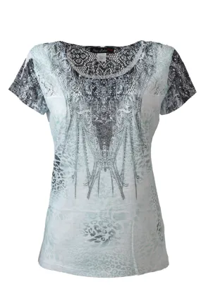 Blusa Transparente Encaje Dama Nina Lecker 10508