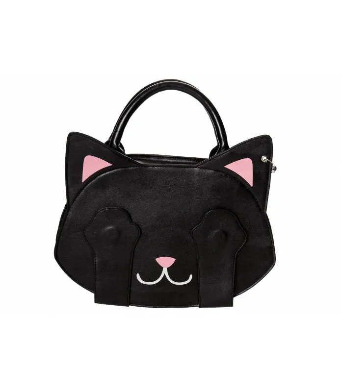 Bolso de mano con correa para el hombro Gato con patas cute kitty BG7203 Banned