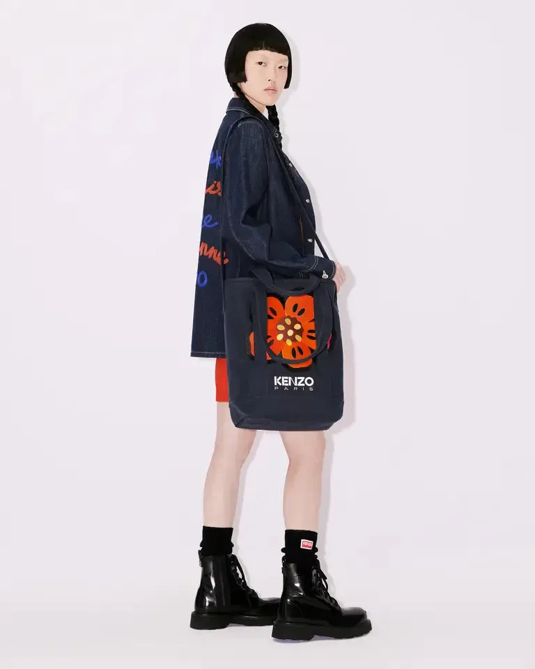 BOLSO TOTE BOKE FLOWER NAVY