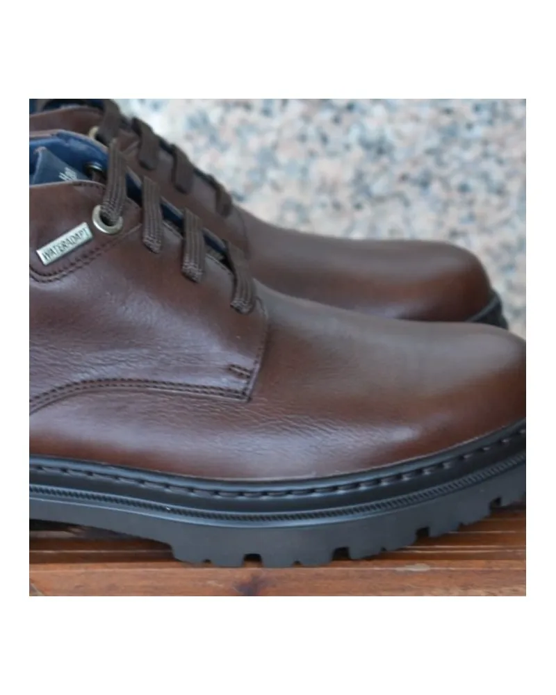 Bota de piel para hombre WATERADDAPT Callaghan 46401 marrón RESISTENTE AL AGUA