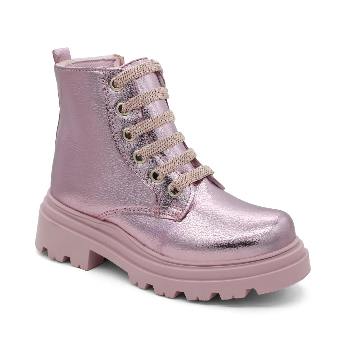 Botas Casuales RBCOLLECTION Exterior Sintético Color Rosa Plateado Para Niña