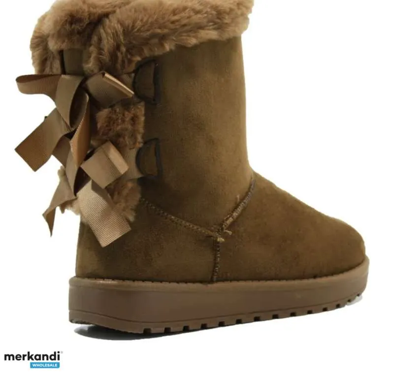 BOTAS DE INVIERNO CÁLIDAS PARA DAMAS SNUGG SNOW FORRADO DE PIEL TÉRMICA BOTINES PLANOS TALLA