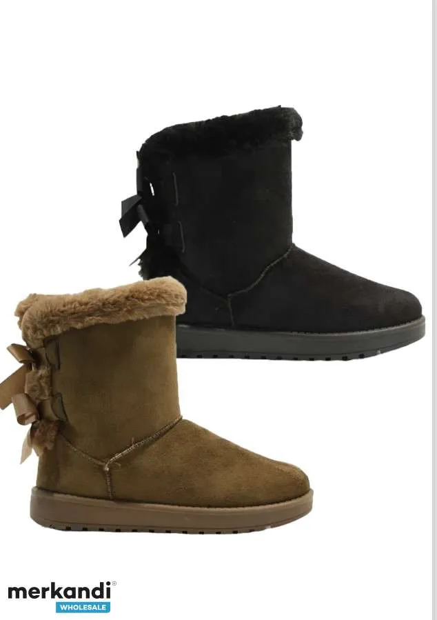 BOTAS DE INVIERNO CÁLIDAS PARA DAMAS SNUGG SNOW FORRADO DE PIEL TÉRMICA BOTINES PLANOS TALLA