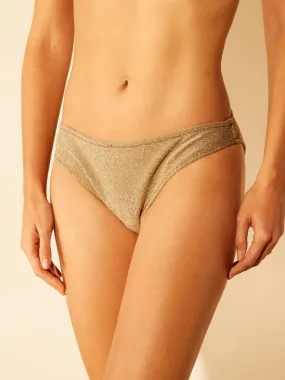 Braga de bikini de punto brillante - KAKI