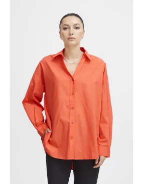 CAMISA HOLGADA DE VESTIR NARANJA ICHI ESTAMA