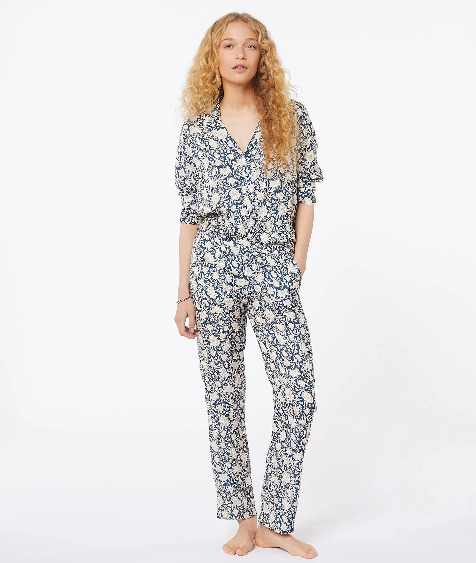 Camisa pijama estampado floral IRIS MARINE - ETAM