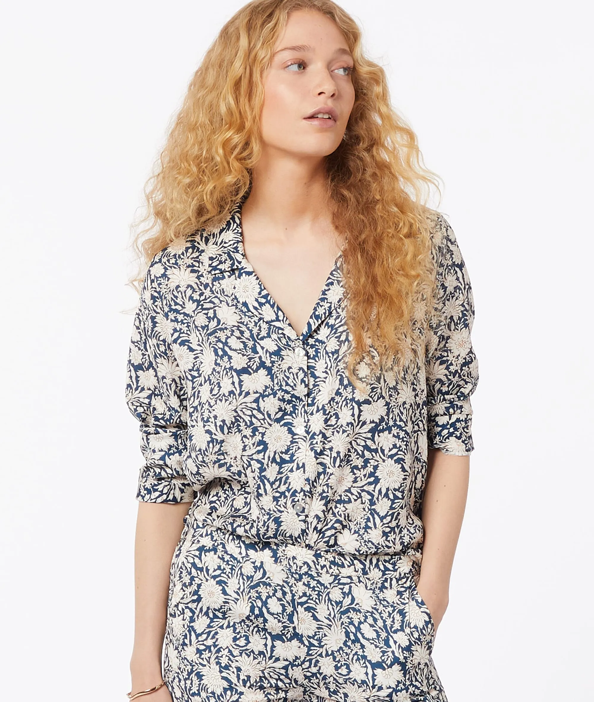 Camisa pijama estampado floral IRIS MARINE - ETAM