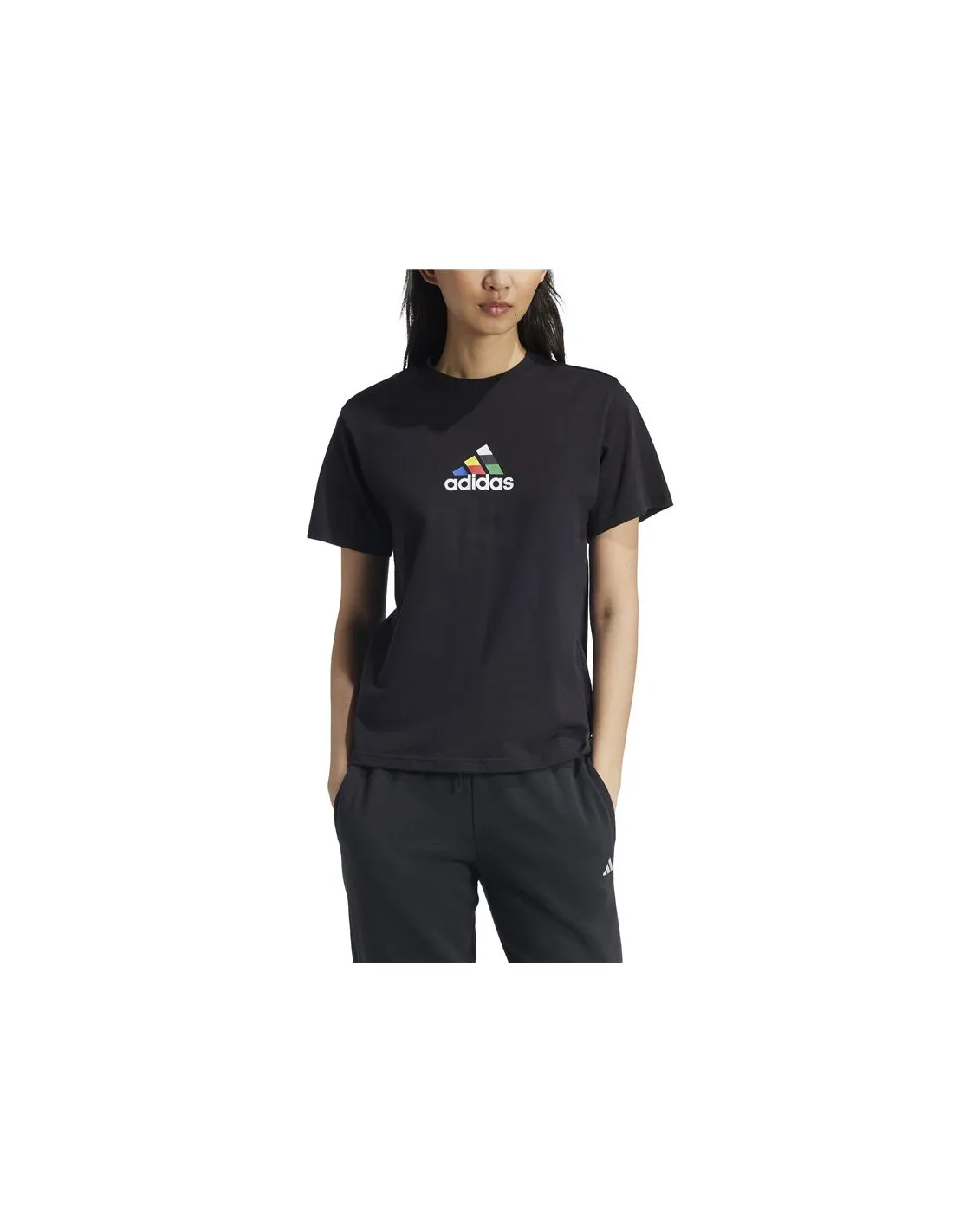 Camiseta adidas House Of Tiro Nations Graphic Mujer Negro