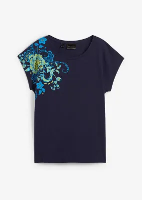 Camiseta con estampado Azul marino estampado