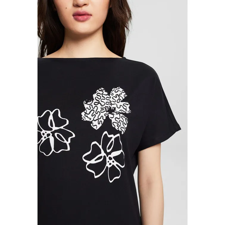 CAMISETA CON ESTAMPADO FLORAL MUJER ESPRIT