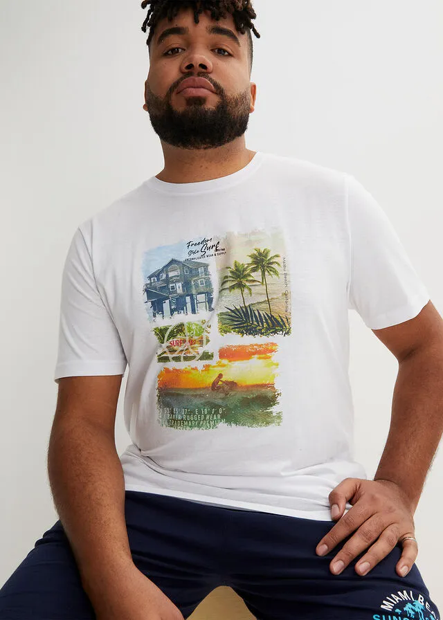 Camiseta con estampado fotográfico Blanco con estampado gráfico