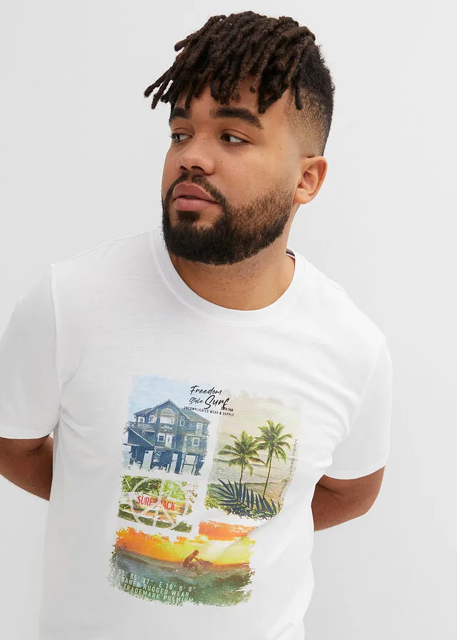 Camiseta con estampado fotográfico Blanco con estampado gráfico