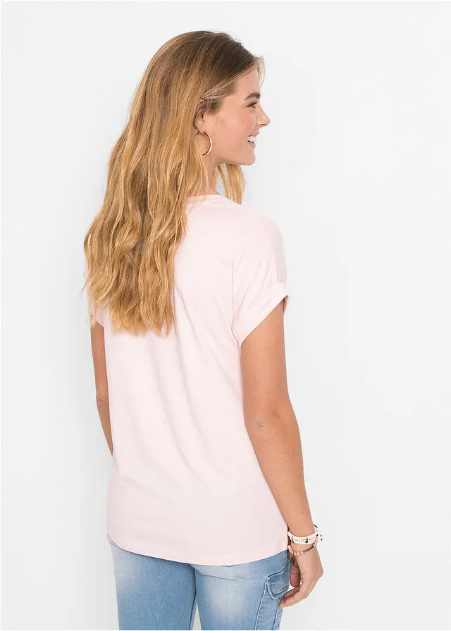 Camiseta con estampado Rosa