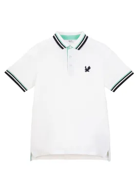 Camiseta de tipo polo para niños Blanco