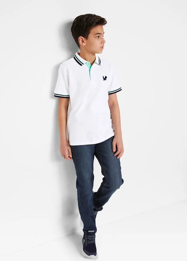 Camiseta de tipo polo para niños Blanco