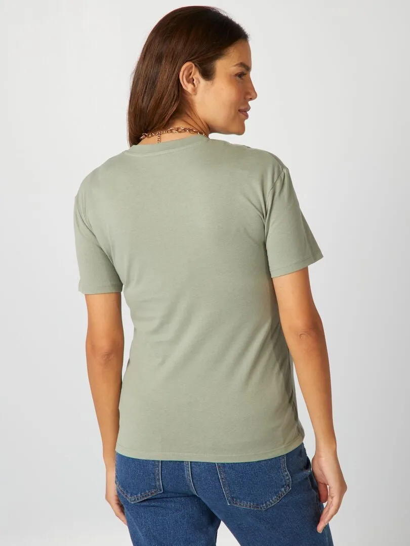 Camiseta lactancia con estampado - VERDE