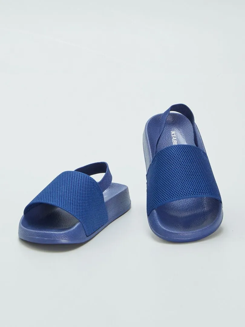 Chanclas de piscina lisas - AZUL