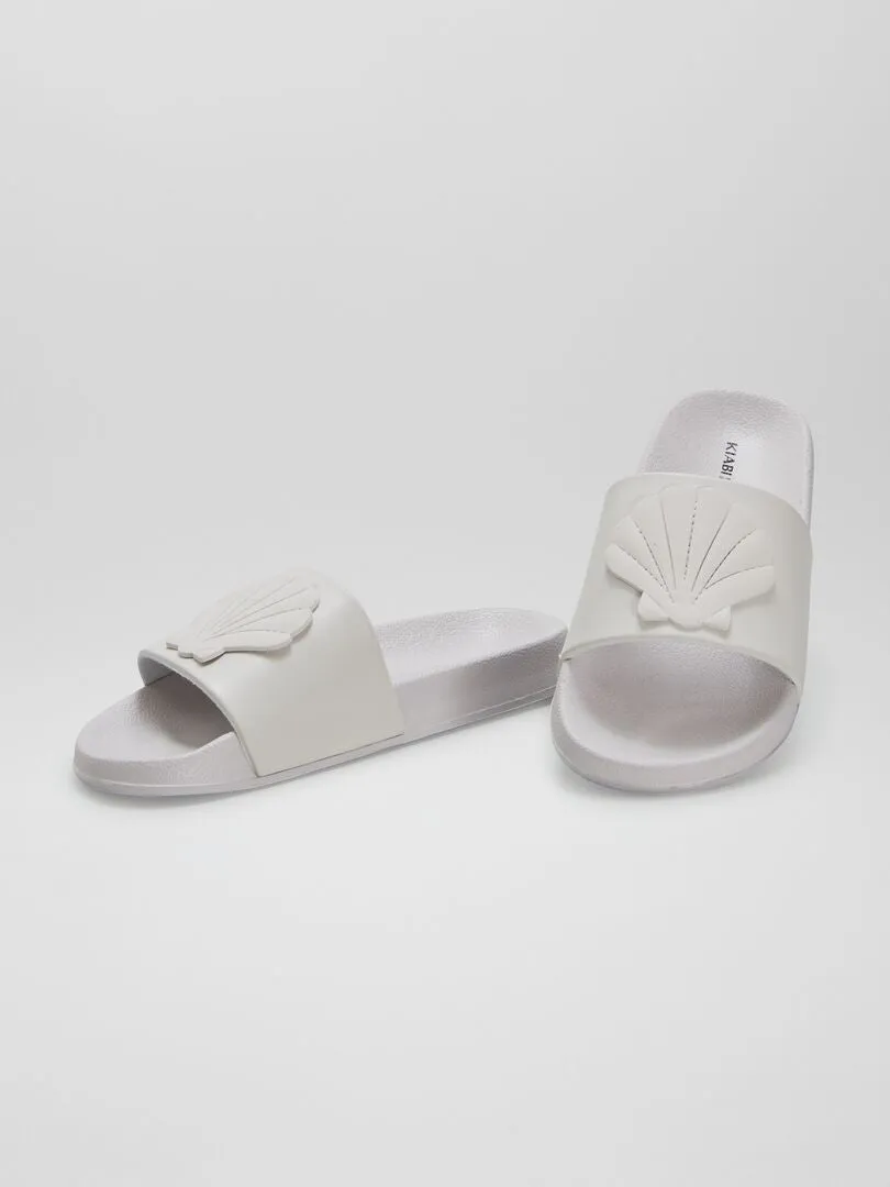 Chanclas de playa 'concha' - BEIGE