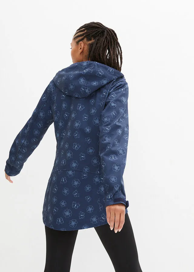 Chaqueta de tejido Softshell con estampado floral Azul marino de flores