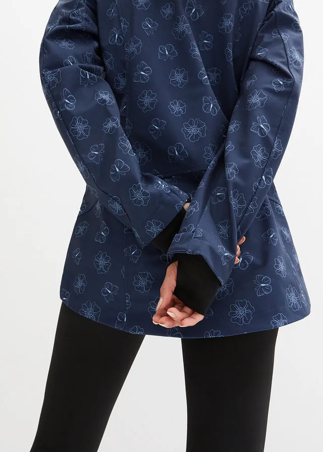 Chaqueta de tejido Softshell con estampado floral Azul marino de flores