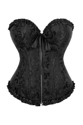 Corset básico brocado de fiesta blanco o negro