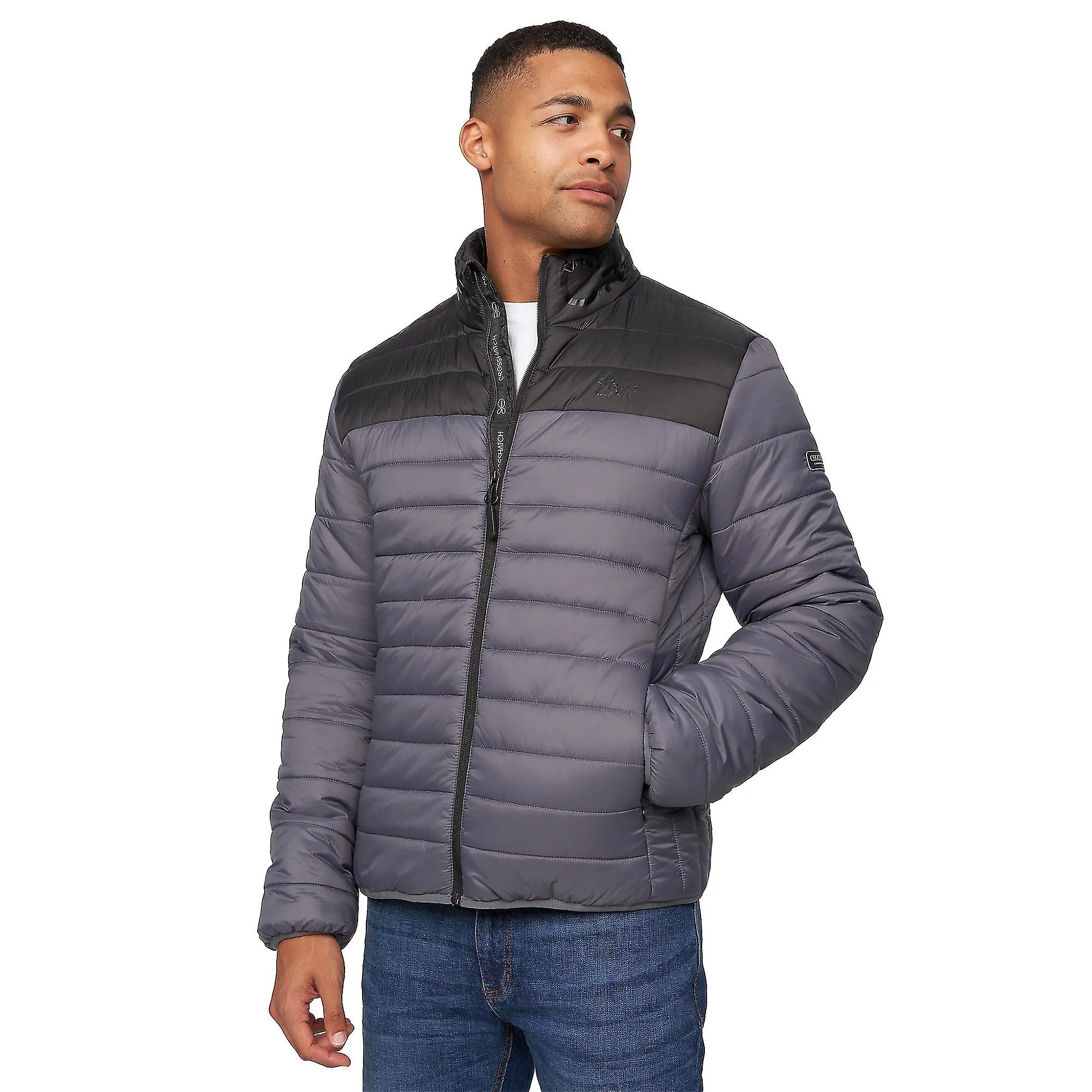 Crosshatch Chaqueta de cuello alto Presnell para hombre