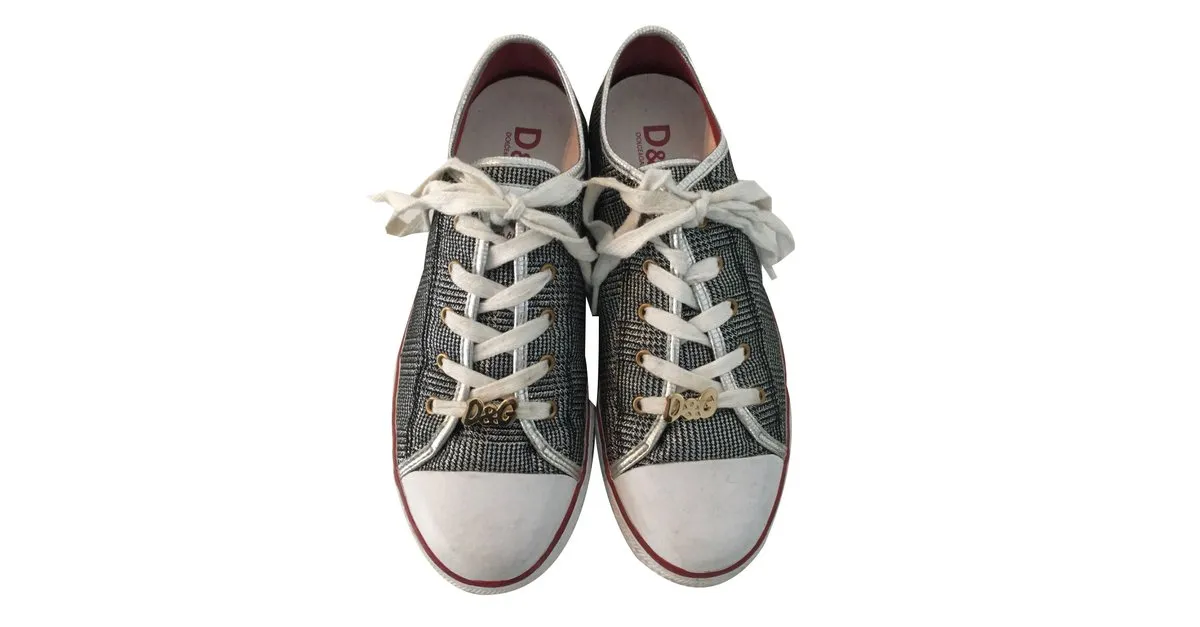 D&G zapatillas Roja Gris Metálico Gris antracita 