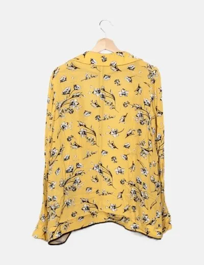 Easy Wear Kimono amarillo estampado floral