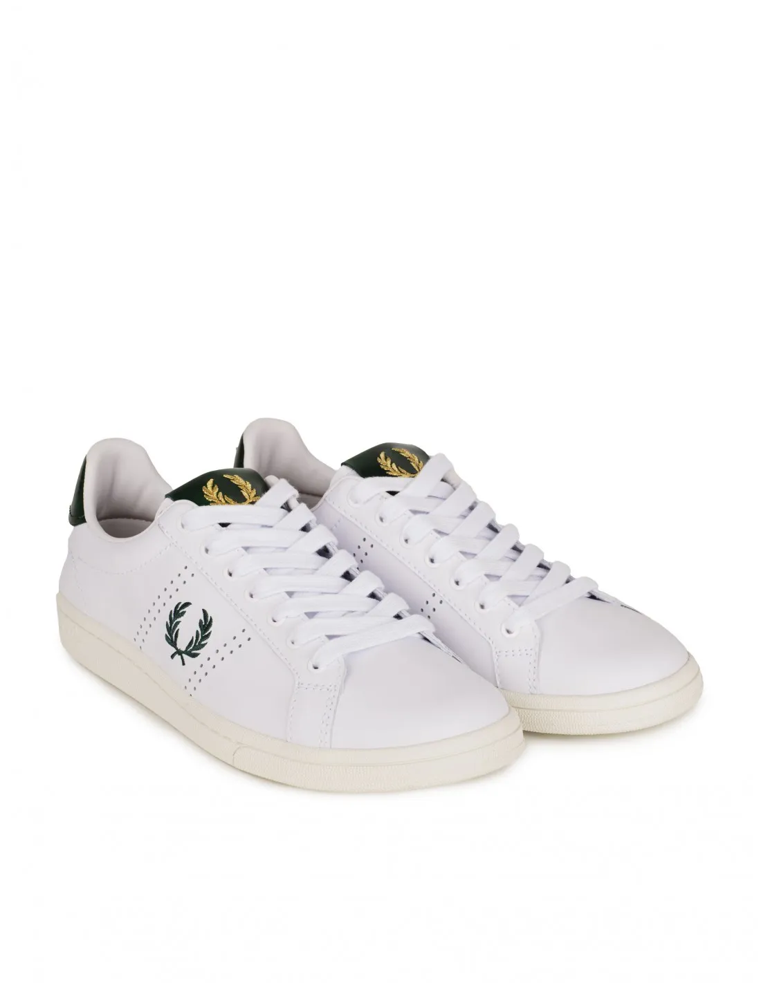 FRED PERRY Zapatillas Blancas Trasera Verde