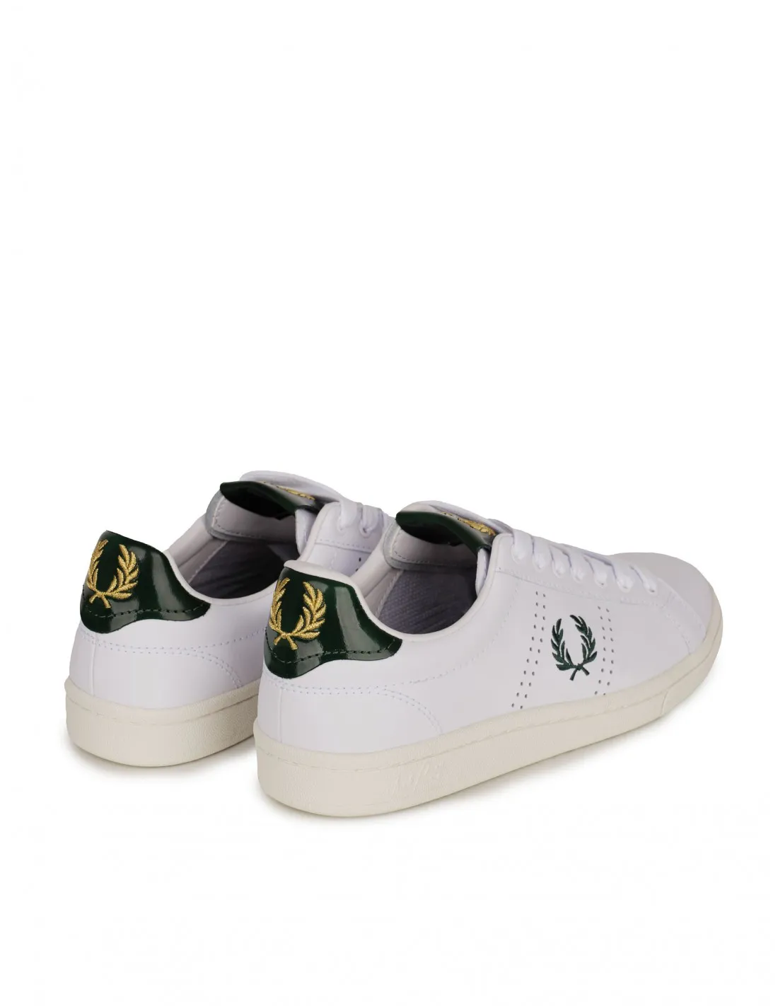 FRED PERRY Zapatillas Blancas Trasera Verde