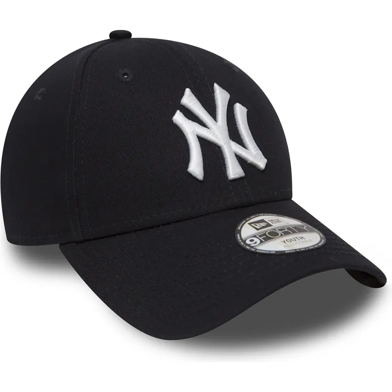 Gorra curva azul marino ajustable para niño 9FORTY Essential de New York Yankees MLB de New Era