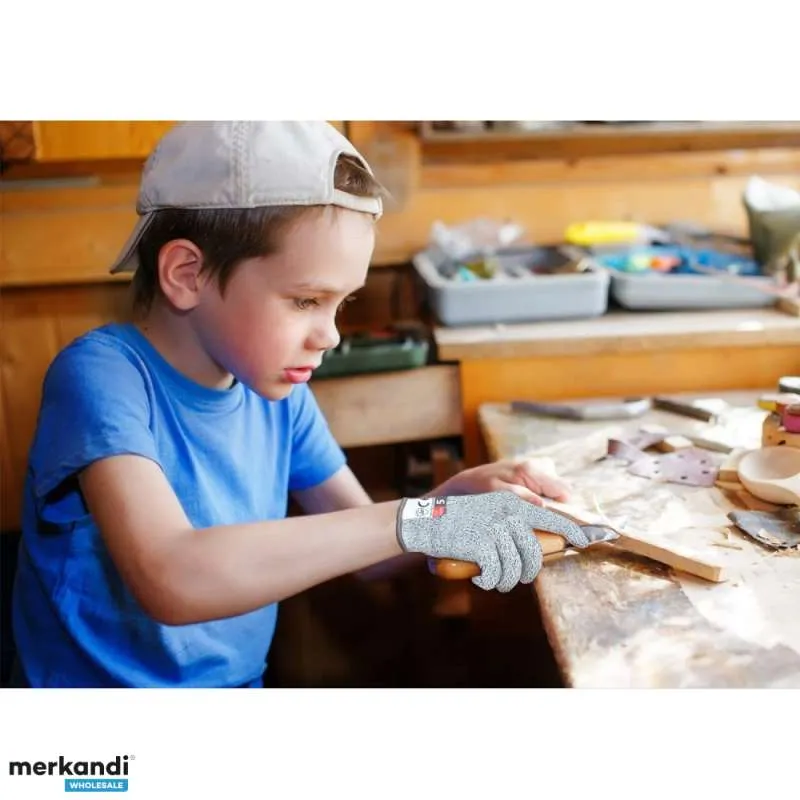 Guante de trinchar niños, guantes de trabajo niños con protección de nivel 5