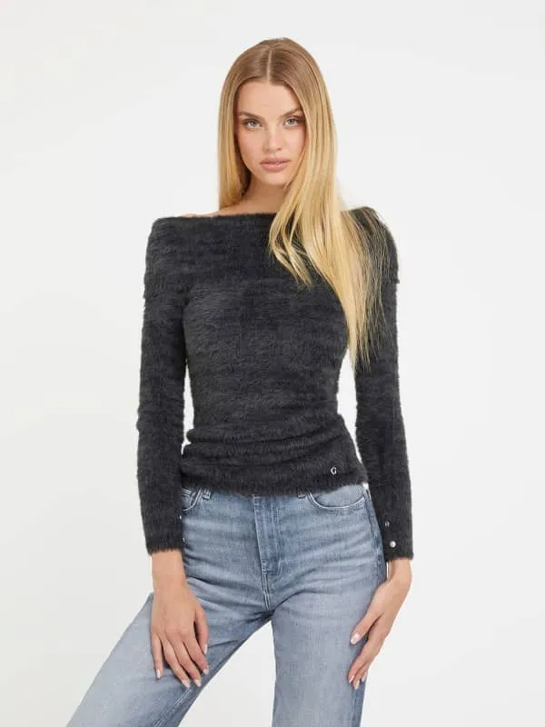 GUESS OFFSHOULDER VISCOSE BLEND