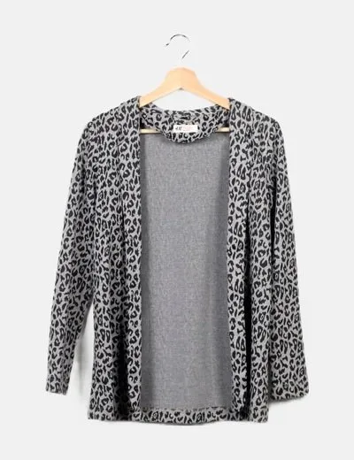 H&M Blazer bicolor estampado animal print