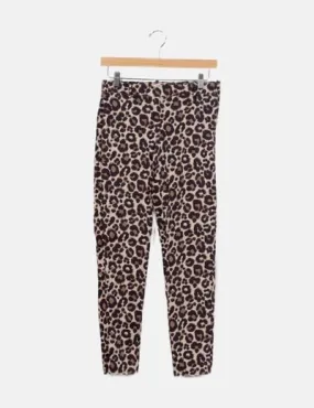 H&M Pantalón estampado animal print