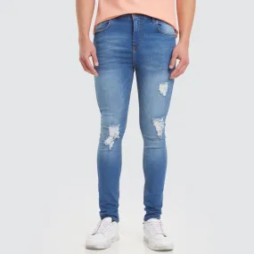 Jean Super Skinny Para Hombre