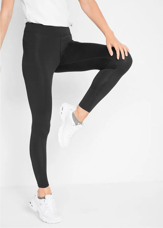 Leggings deportivos de secado rápido, tobillero Negro