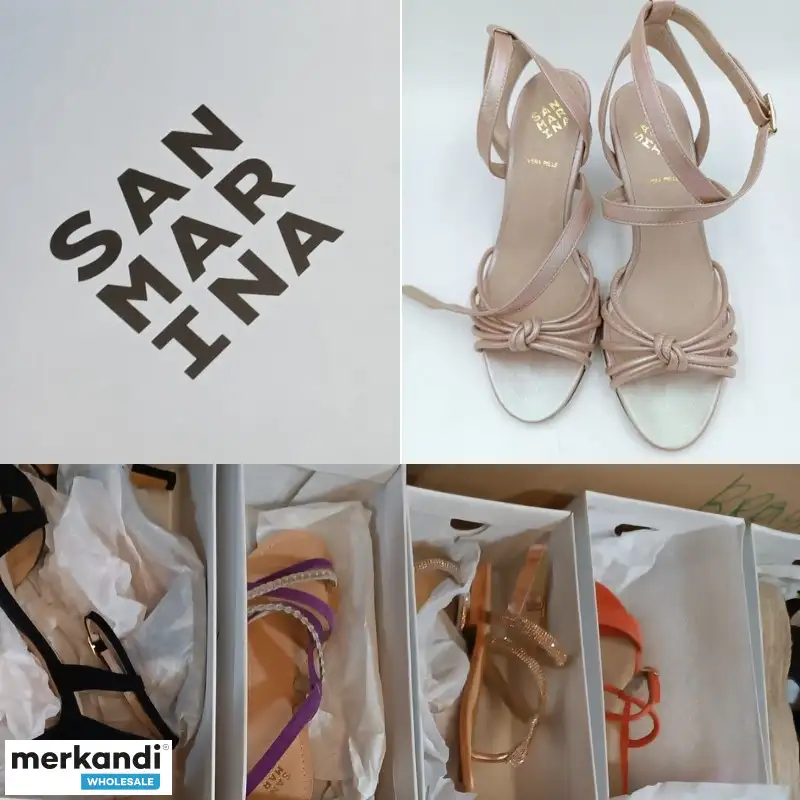 Lote de Calzado San Marina de Marca Italiana: Zapatos al por Mayor